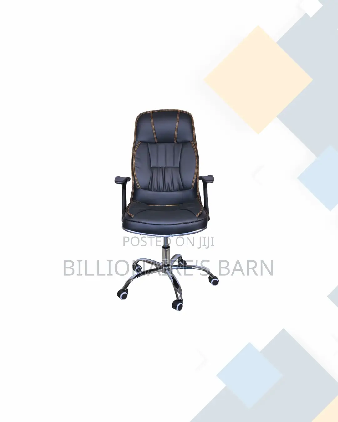 Executive Leather Chair High Back Padded Armrests Durable Solution