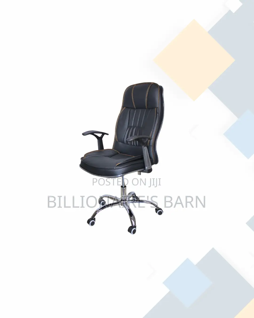 Executive Leather Chair High Back Padded Armrests Durable Solution
