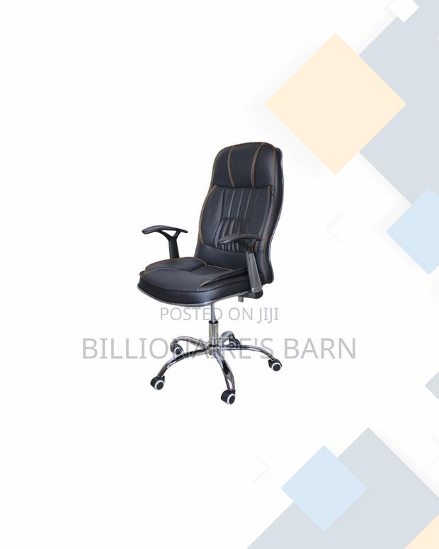 Executive Leather Chair High Back Padded Armrests Durable Solution - thumbnail 4