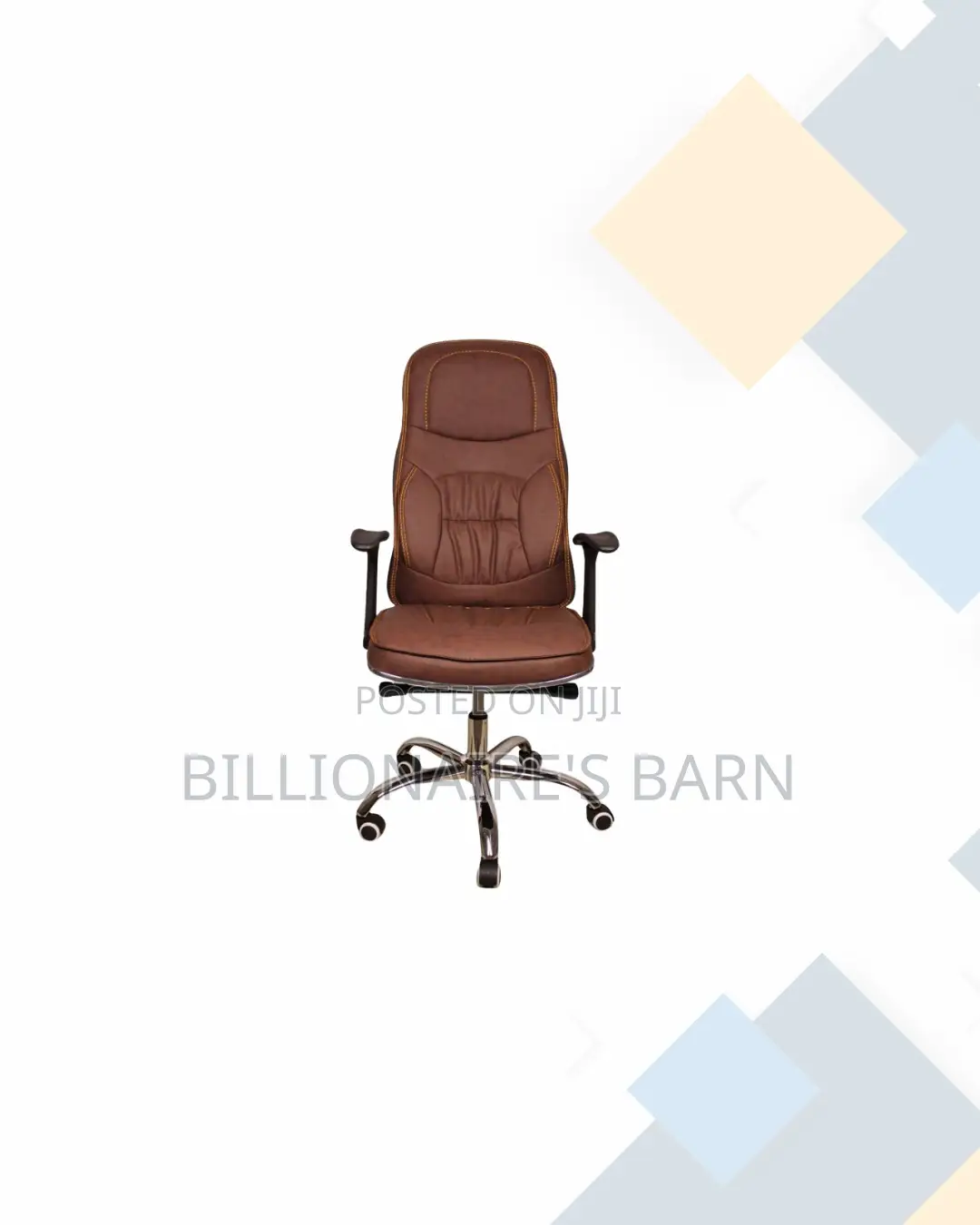 Ergonomic Executive Leather Chair High Back Padded Armrest Solution
