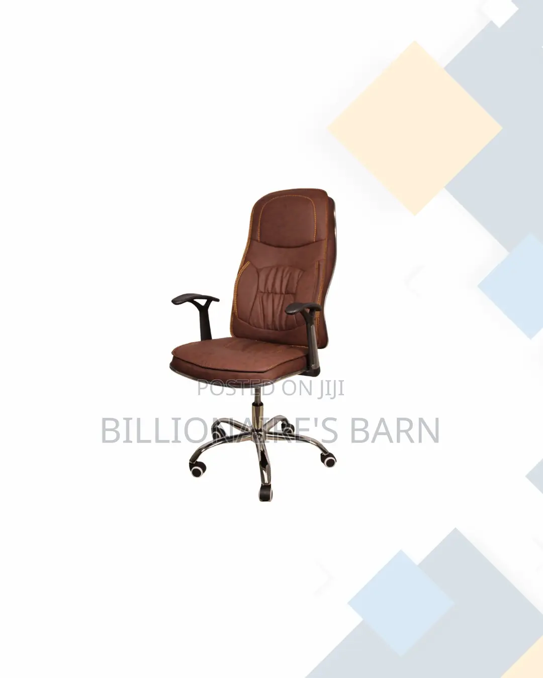 Ergonomic Executive Leather Chair High Back Padded Armrest Solution