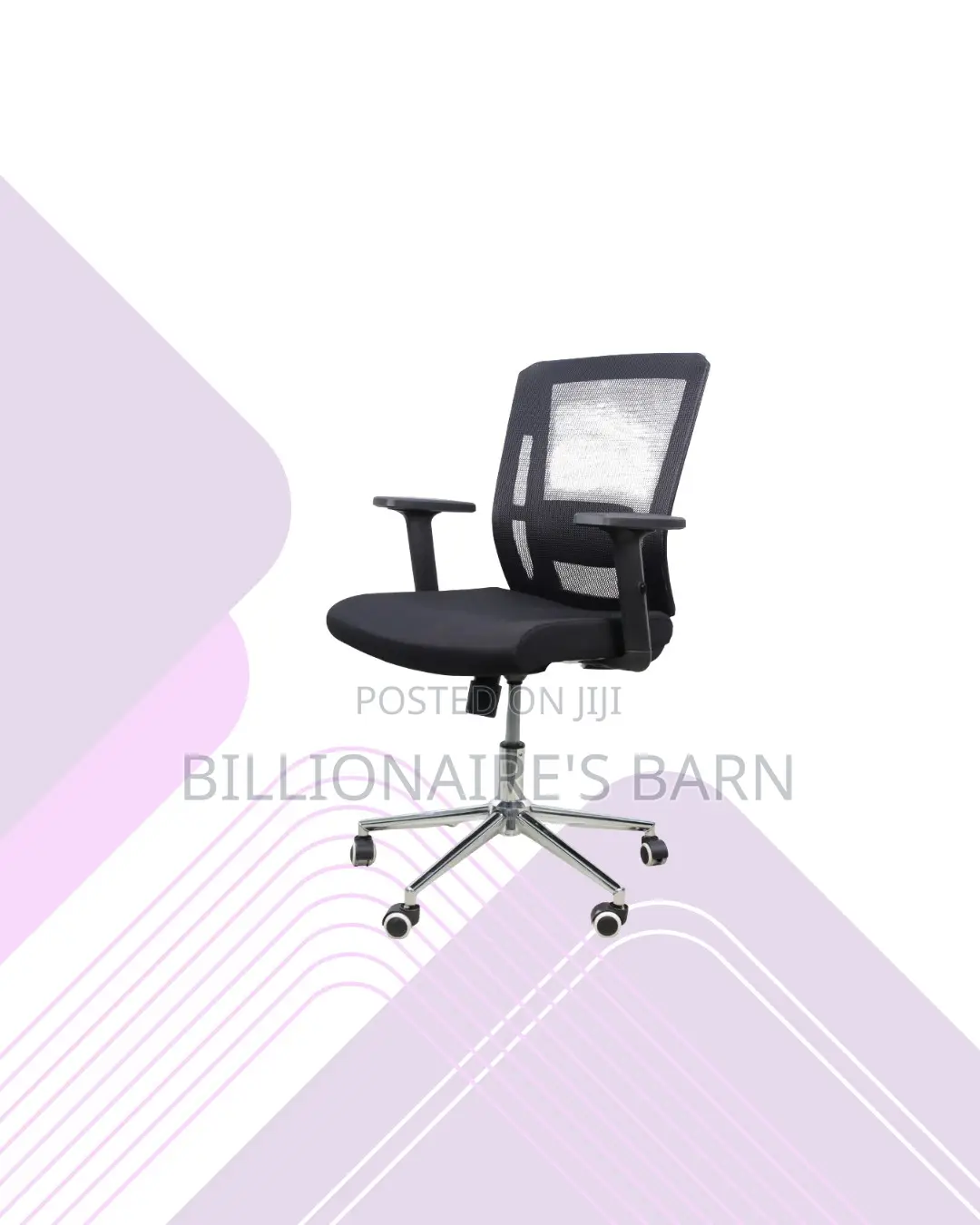 The Barn Origin Chair Mid Back Chrome Base Durable Support