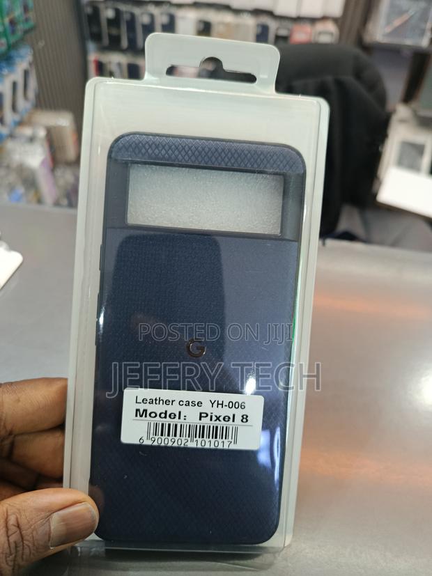 Blue Leather Case Designed for the Google Pixel 8 Smartphone. - thumbnail 2