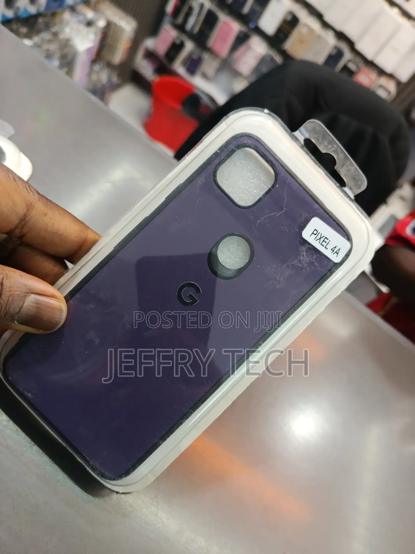 Purple Silicone Phone Case Designed for the Google Pixel 4a.