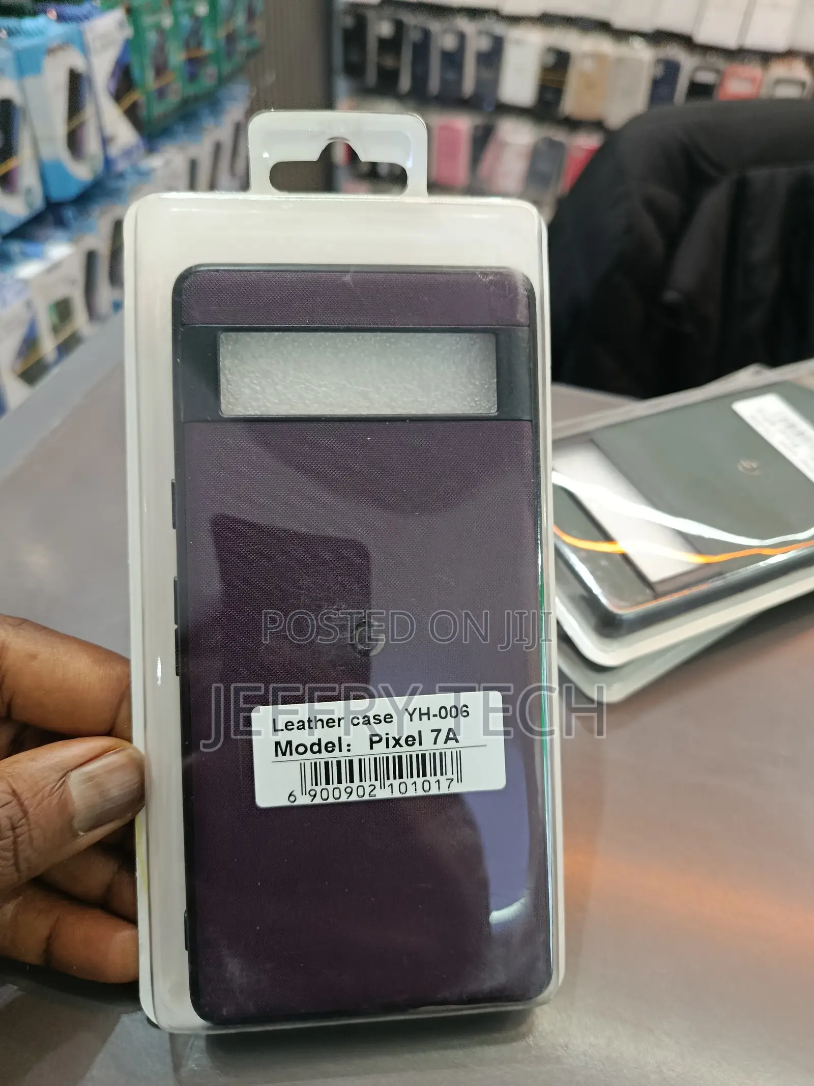 Purple Leather Case Model Yh-006 for the Google Pixel 7a Smartphone