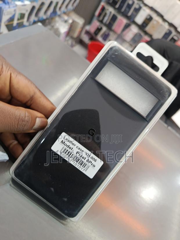 Black Leather Case Designed for the Google Pixel 6 Pro Smartphone. - thumbnail 2