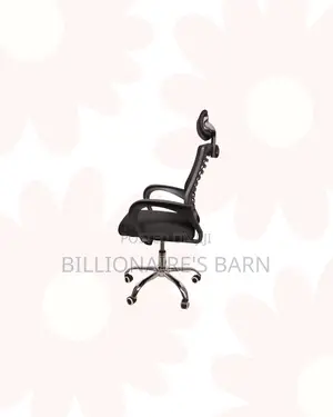Secretarial Mesh Chair Adjustable Headrest - Lumbar Support Ergonomic