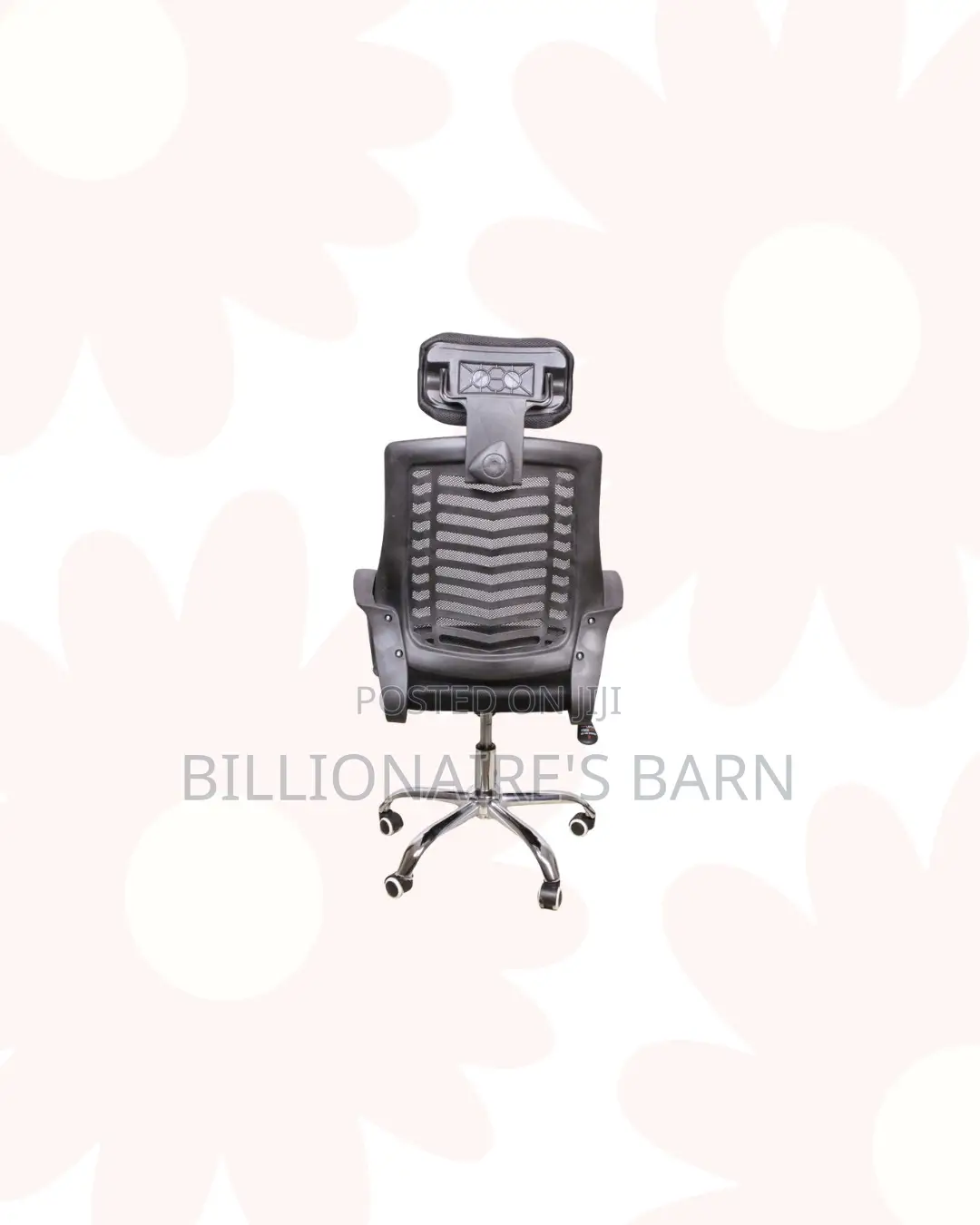 Secretarial Mesh Chair Adjustable Headrest - Lumbar Support Ergonomic