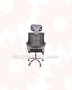 Secretarial Mesh Chair Adjustable Headrest - Lumbar Support Ergonomic