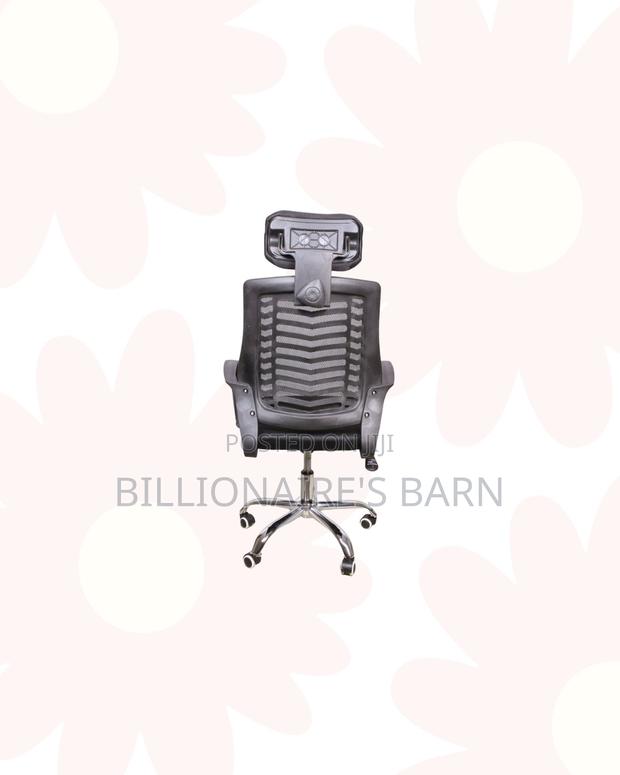 Secretarial Mesh Chair Adjustable Headrest - Lumbar Support Ergonomic - thumbnail 4