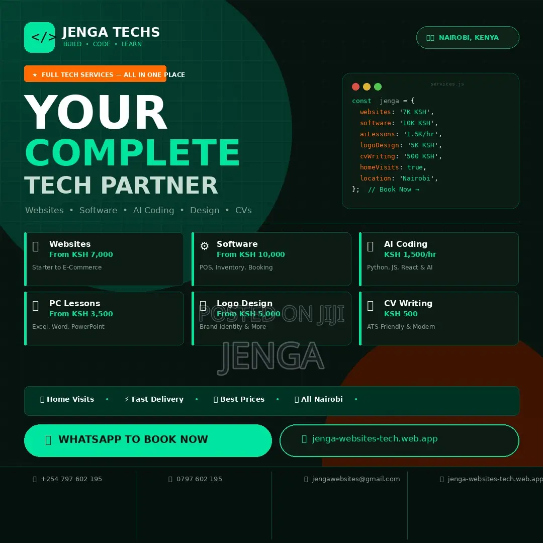 Best Website Developers in Nairobi|Affordable Web Design Ai Services