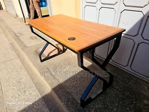 Comfortable Studying Table With Metallic Frame and MDF Top