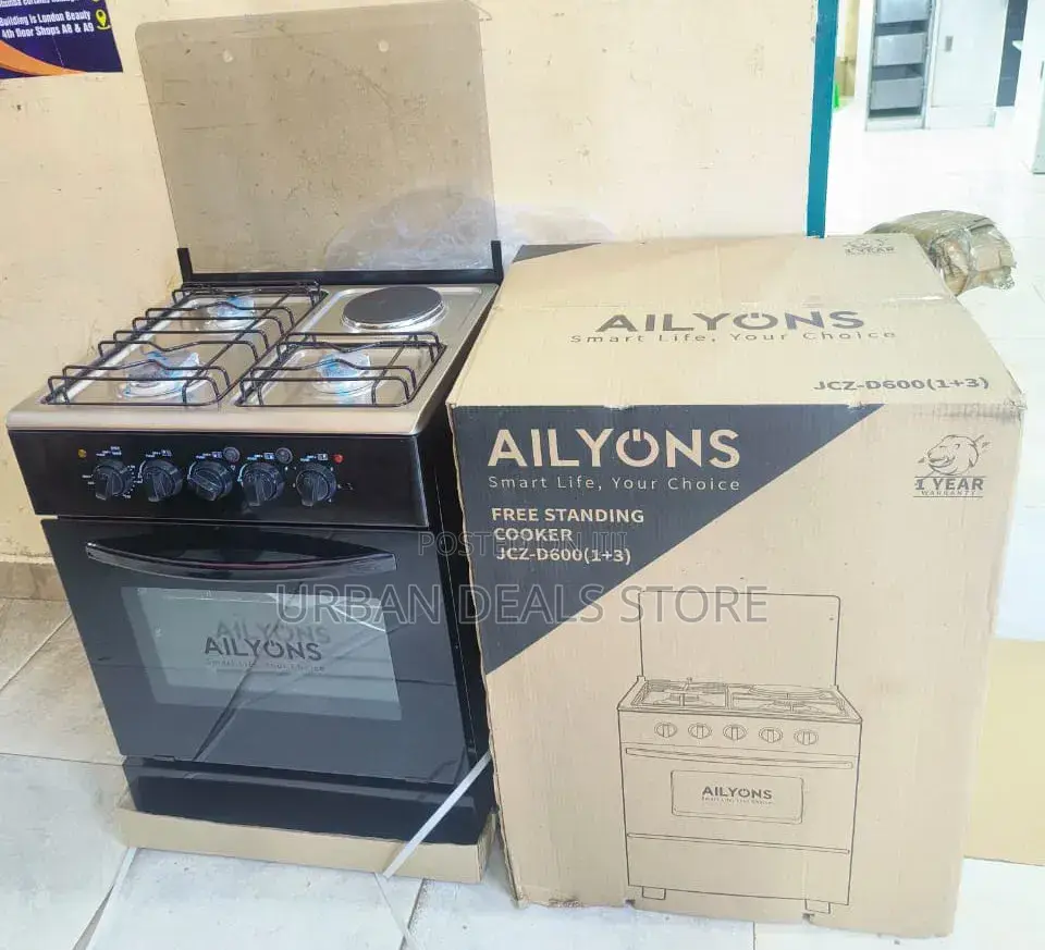 60×60 Ailyons 3+1hot Plate Standing Cooker