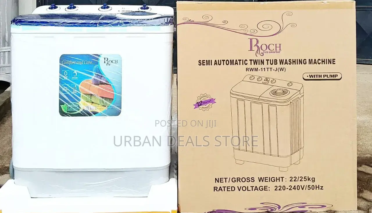 Roch 11kg Twin Tub Semi-Automatic Washing Machine