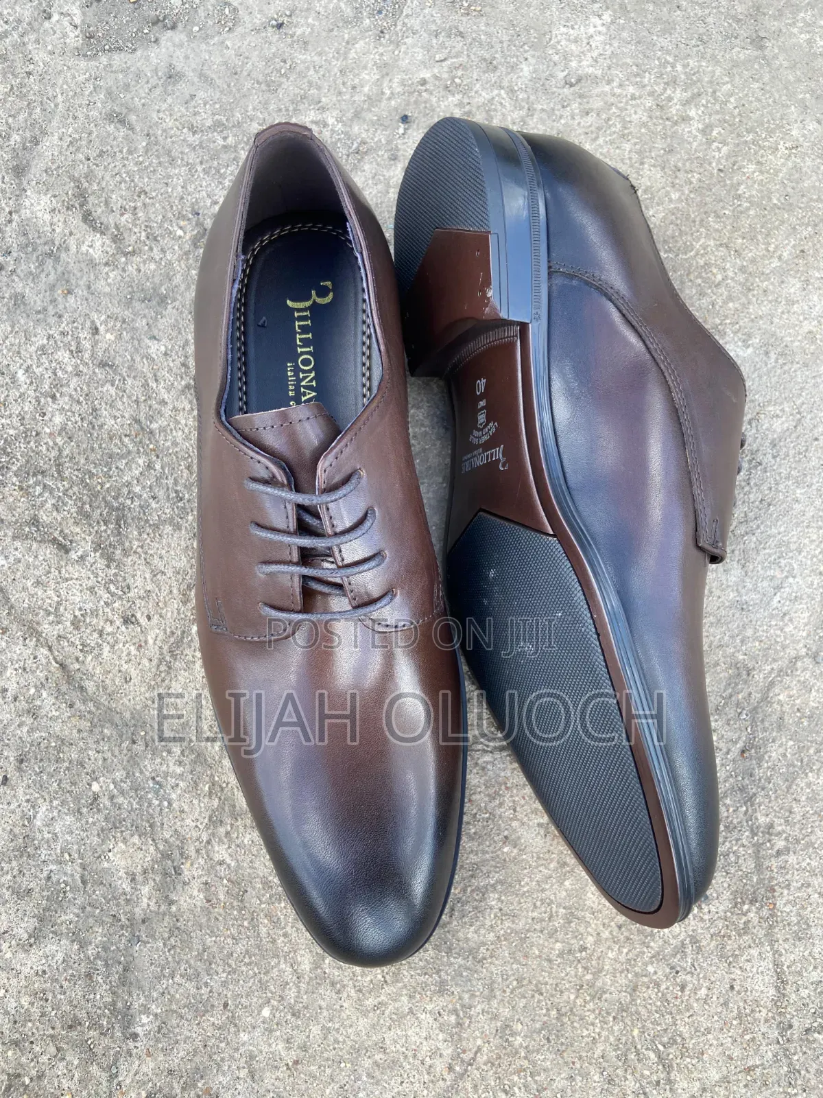 Brown Billionaire Leather Lowcuts Italian Couture >Rubber Sole