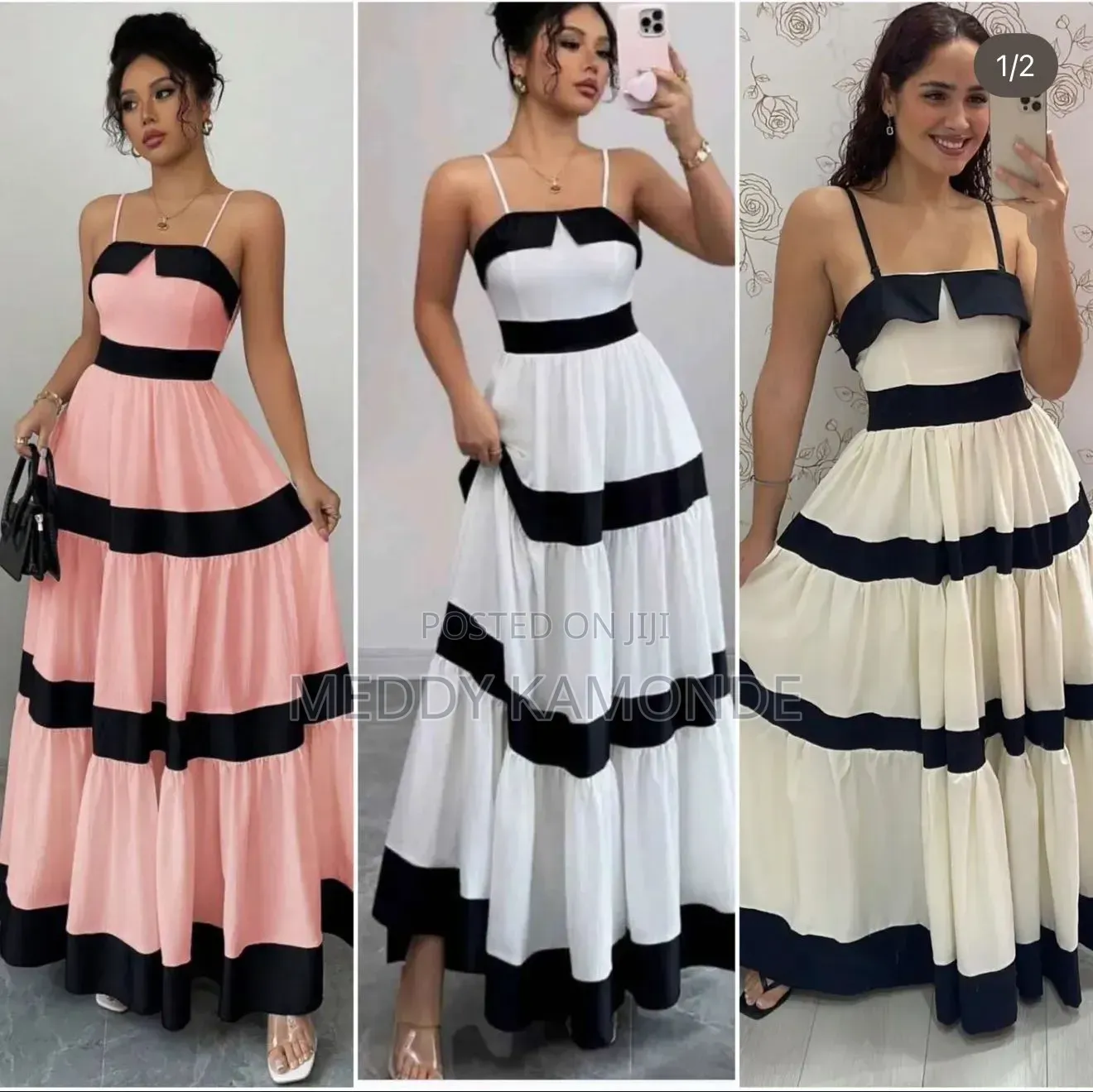 Elegant Peach Wedding Dress