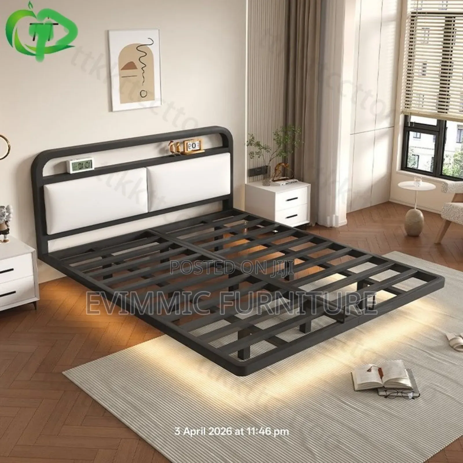 Queen Size Platform Caravan Bed Version, Side Cabinets Not Included