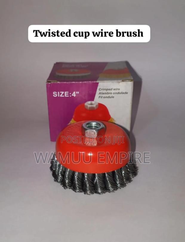 Wire Brush 4inch Crimpled Cup and 4inch Twisted Cup - thumbnail 2