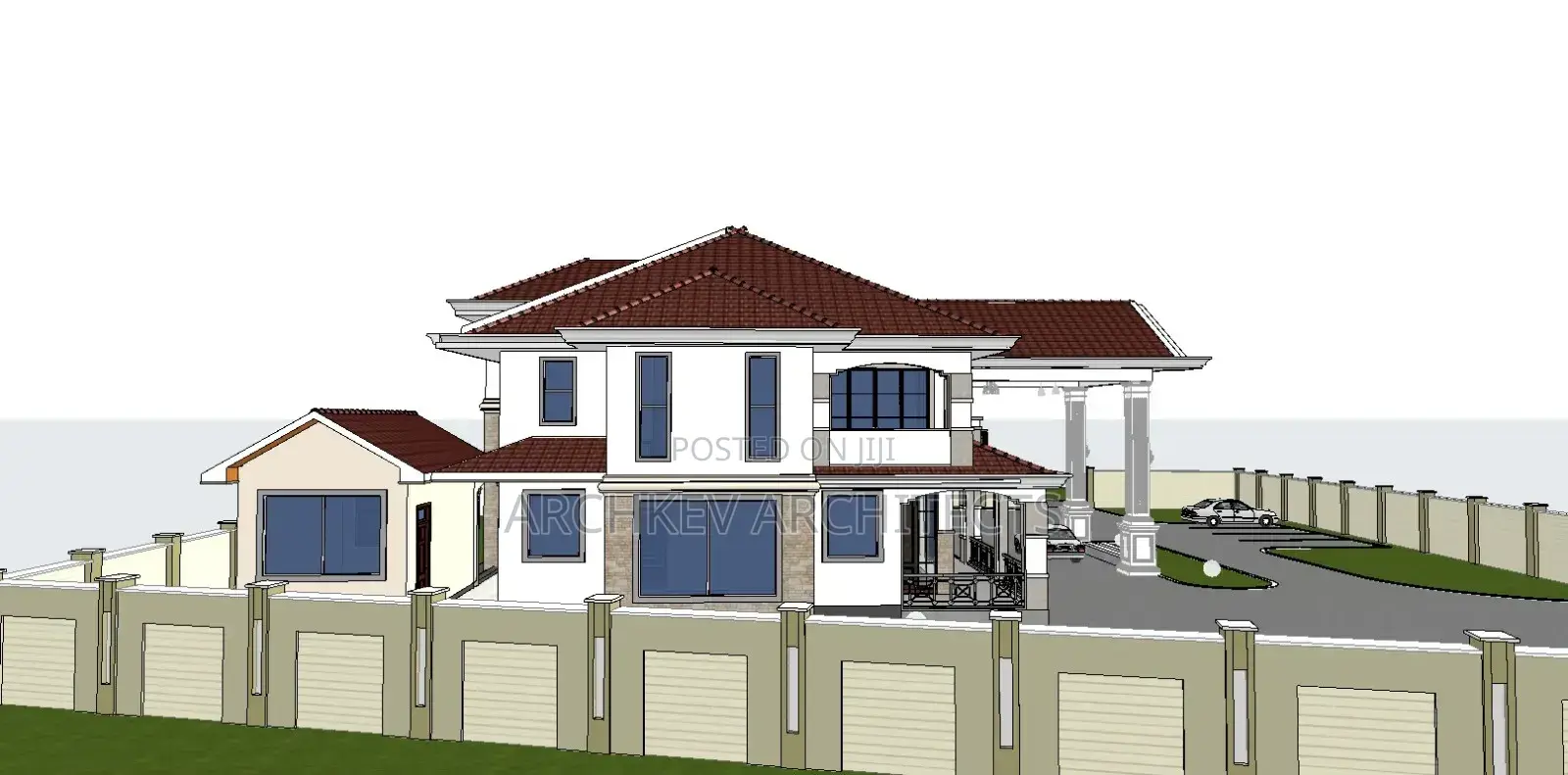 Modern House Designs 3d Architectural Rendering in Kenya