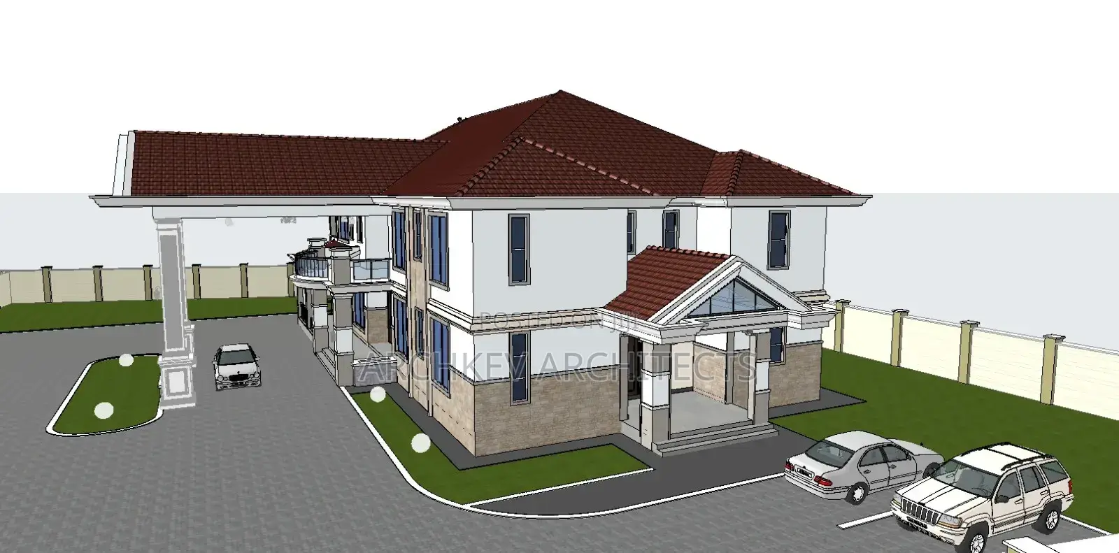 Modern House Designs 3d Architectural Rendering in Kenya