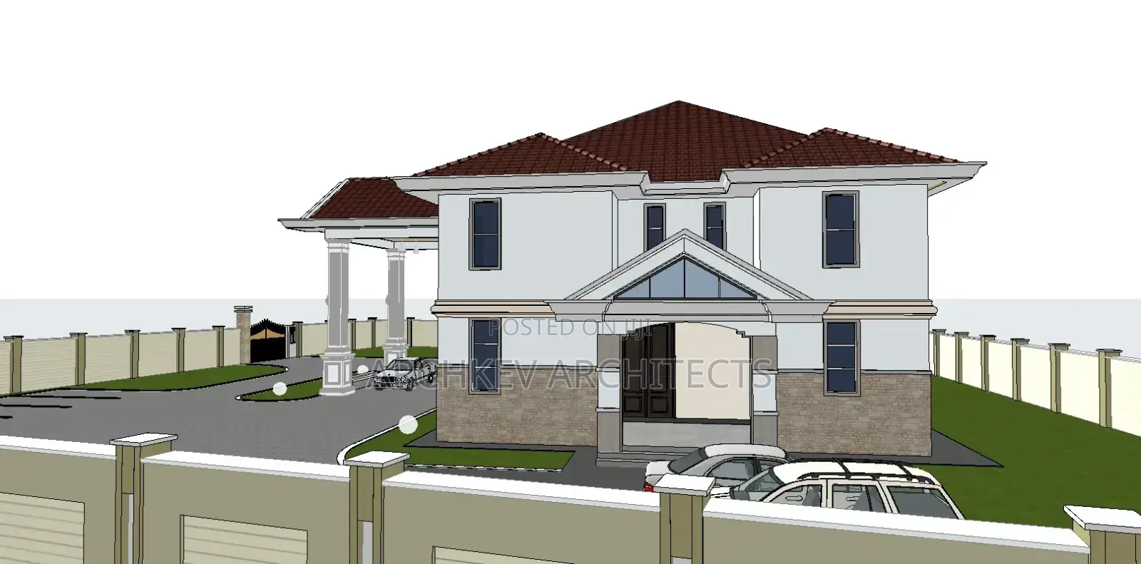 Modern House Designs 3d Architectural Rendering in Kenya