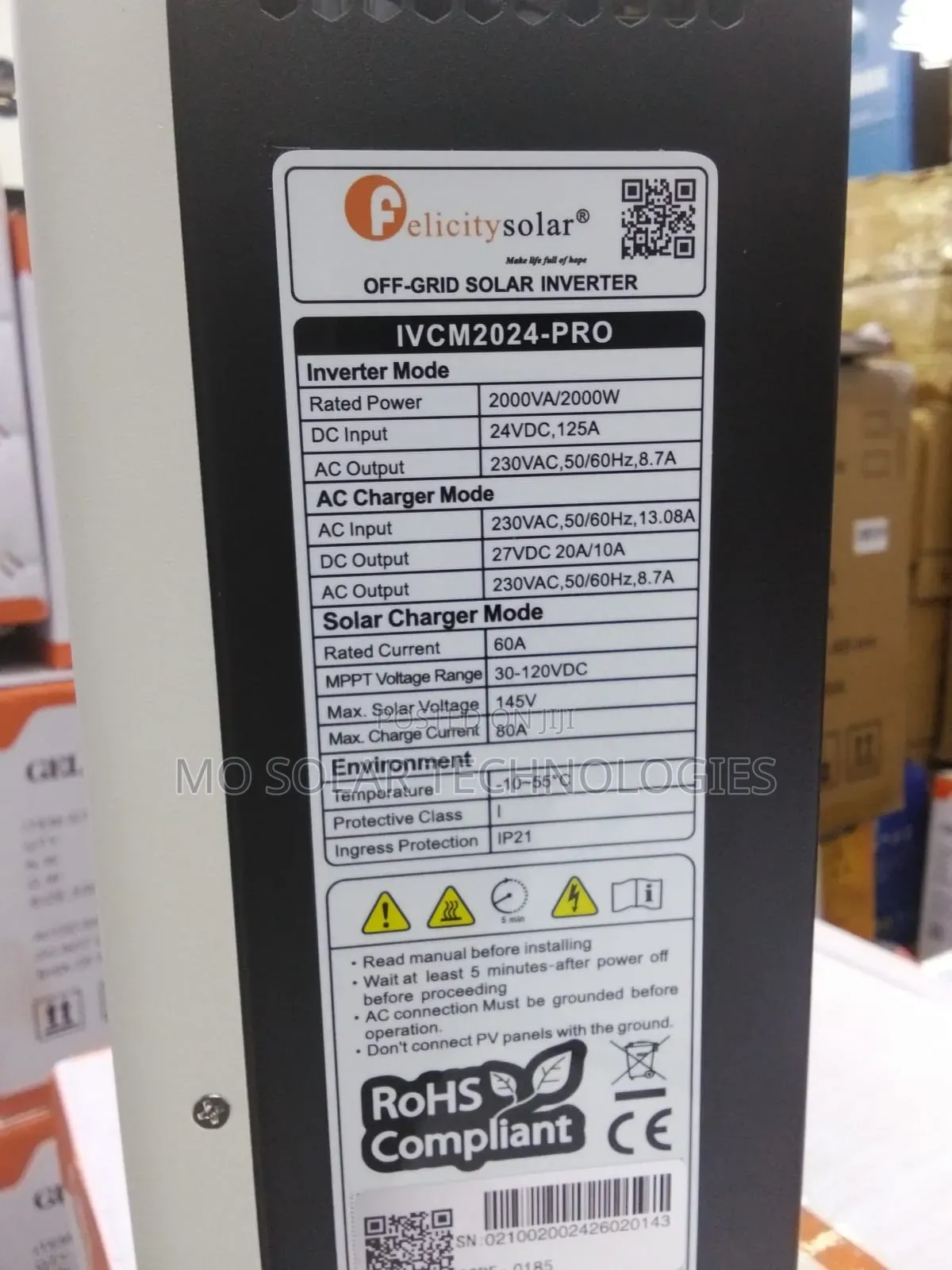 2kva 24v Felicity Hybrid Inverter