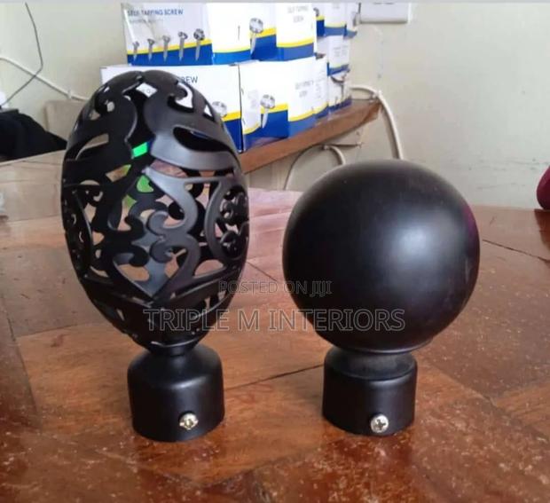 Flower Design Curtain Rod Finials