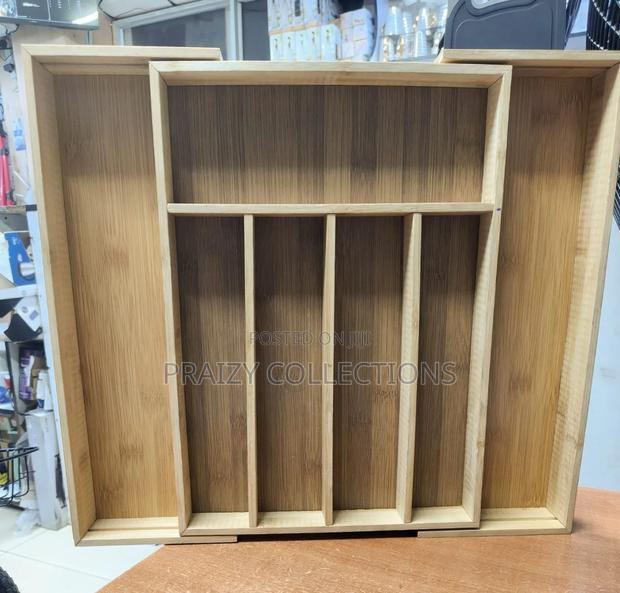 Multifunctional Bamboo Drawer Organizer