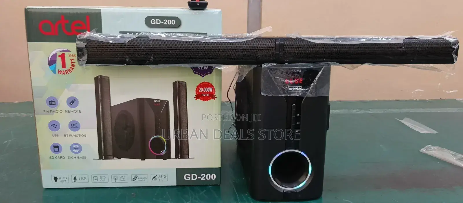 2.1ch Artel Subwoofer System Bt/Usb/Fm Tall Boy