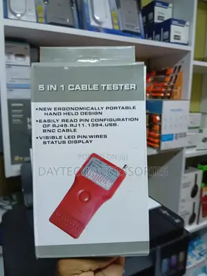Cable Tester Premium 5-in-1 Rj45 Rj11 Usb BNC Ieee-1394 Phone Line