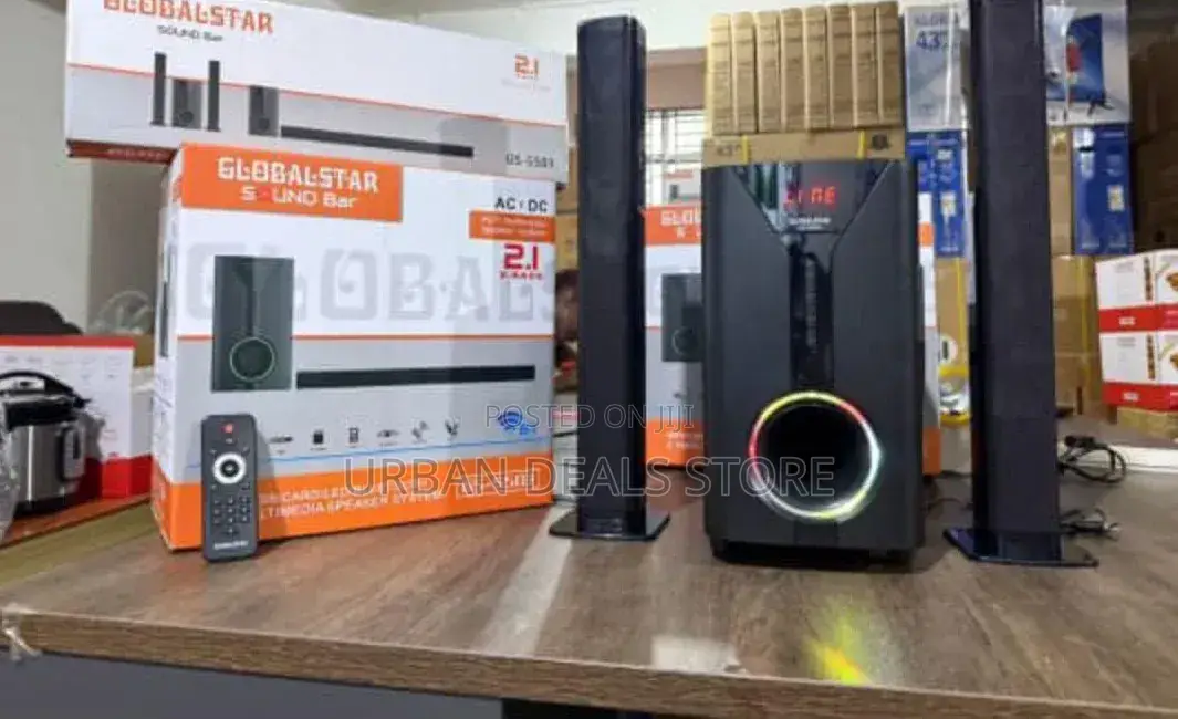 New Model 2.1ch Globalstar Sub Woofer System Bt/Usb/Fm Tall Boy