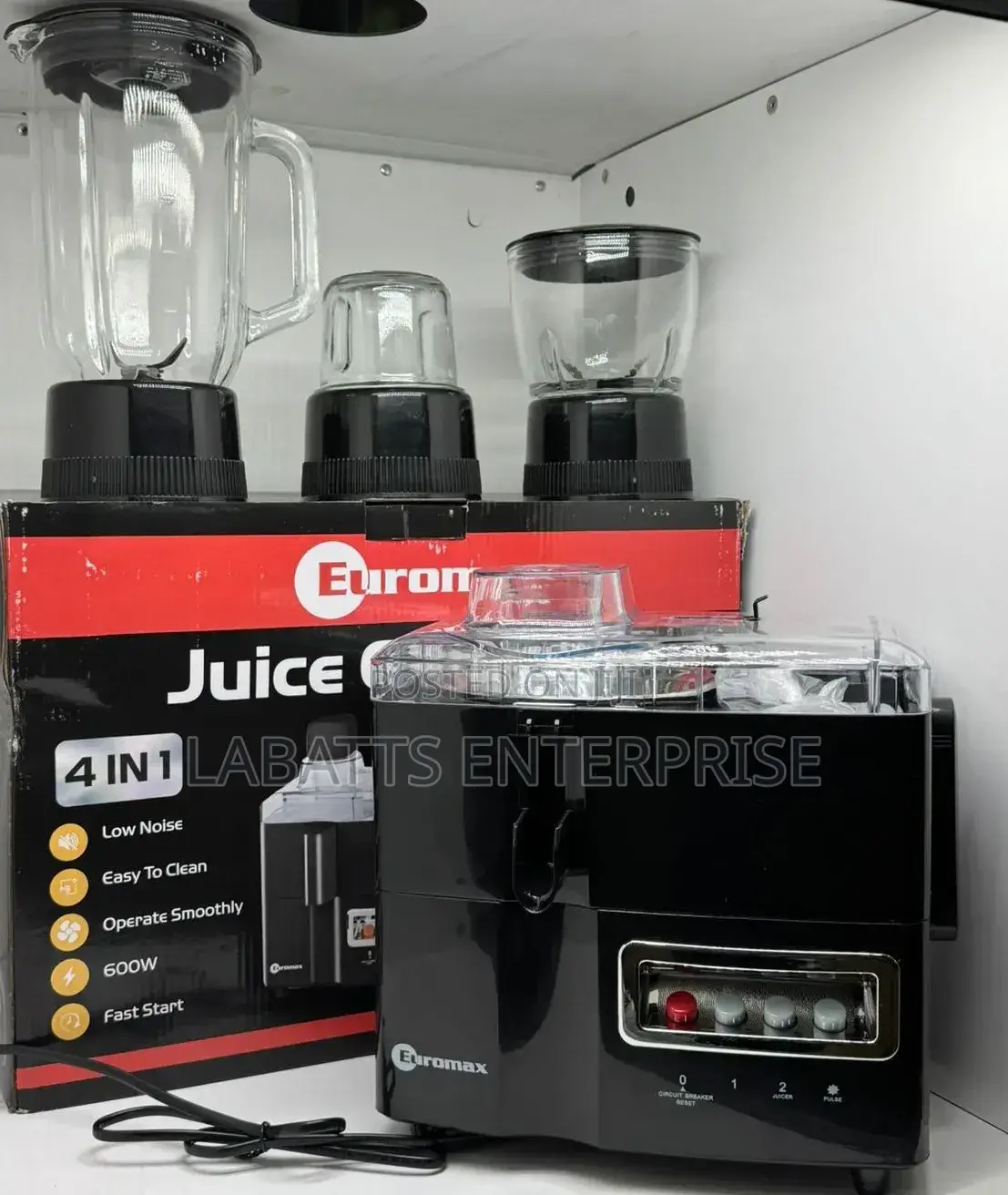 Euromax 4 in 1 Function Food Processor 600w
