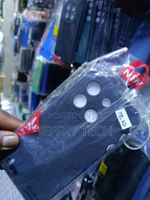 Black Silicone Back Cover Designed for the Itel A04 Mobile Phone.