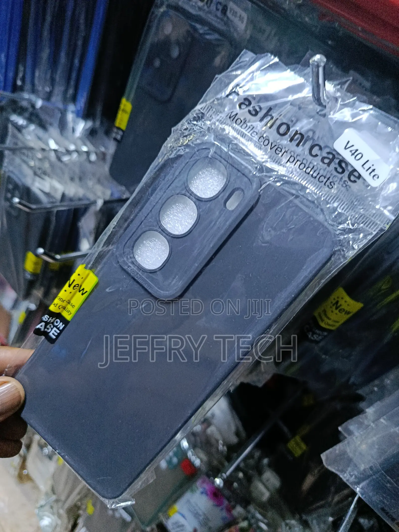 Black Fashiomcase Brand Phone Cover for the Vivo V40 Lite.