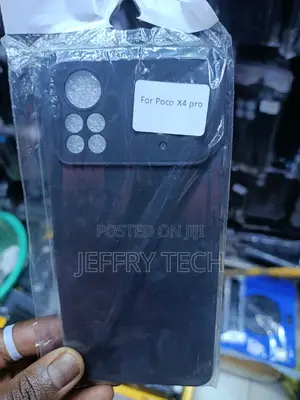 Black Silicone Back Case Designed to Fit the Poco X4 Pro 5g.