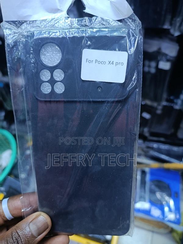 Black Silicone Back Case Designed to Fit the Poco X4 Pro 5g.