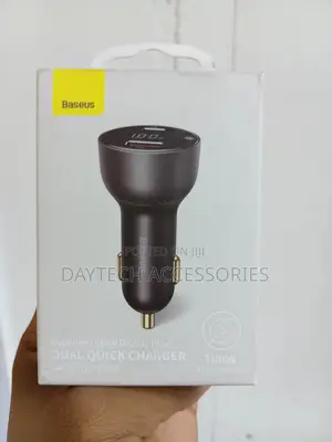 This Is a Baseus 100w Superme Digital Display Dual Quick Car Charger.