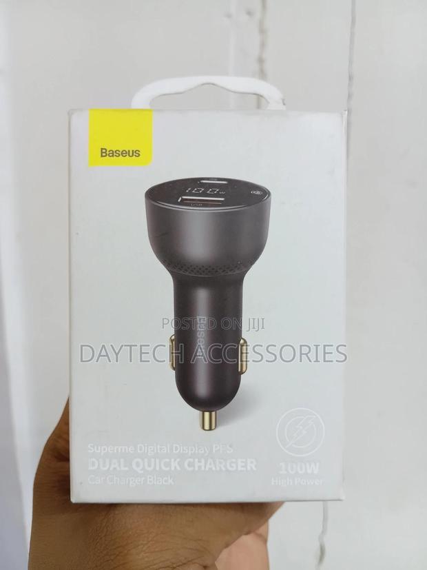 Baseus Digital Display 100w Output Dual Ports Usb/Usb-C Car Charger - main view