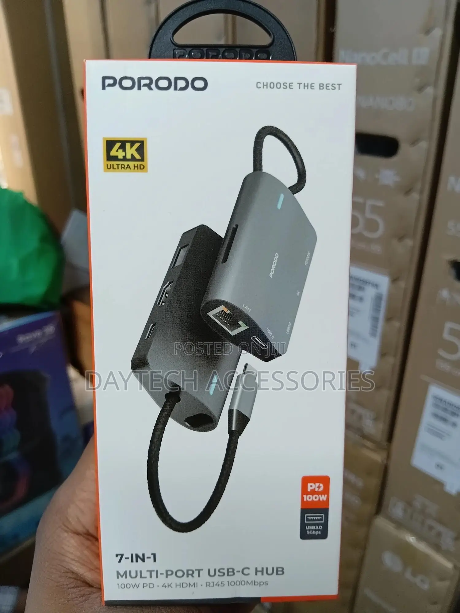 This Is a Porodo 7-in-1 Multi-Port Usb-C Hub.