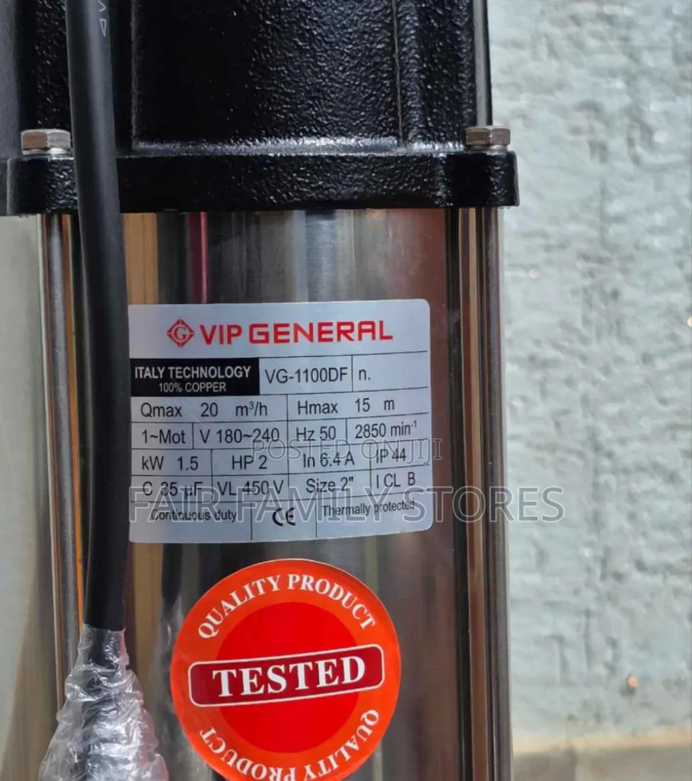 2", 2hp Sewage Pump Electric