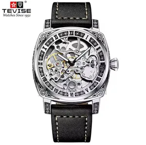 Tevis Automatic Leather Wrist Watch