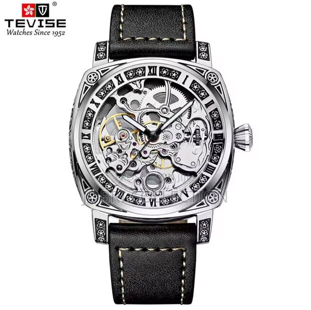 Tevis Automatic Leather Wrist Watch - thumbnail 3