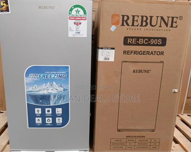 Rebune 90 LTRS Dark Silver Single Door Refrigerator With Free Guard
