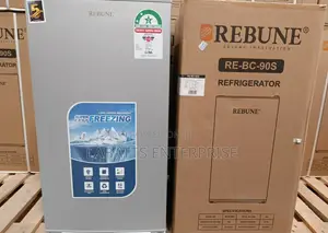Rebune 90l Dark Silver Single Door Refrigerator With Free Guard