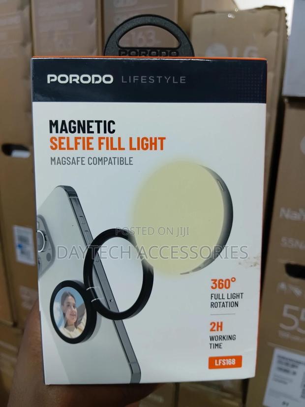 Porodo Lifestyle Magnetic Selfie Fill Light - Black | Pd-Lfst168-Bk