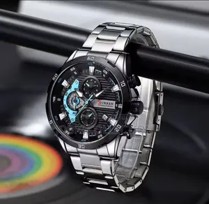 Stainless Steel Curren Chronograph Wrist Watch