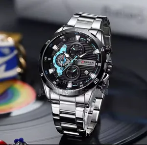 Stainless Steel Curren Chronograph Wrist Watch