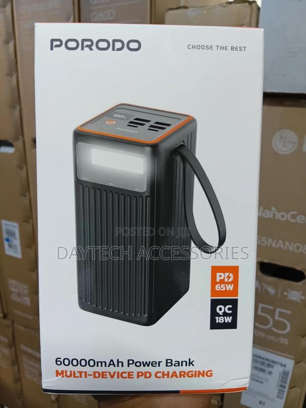Porodo Power Bank 60000mah 65w Pd With Led Flashlight. - main view