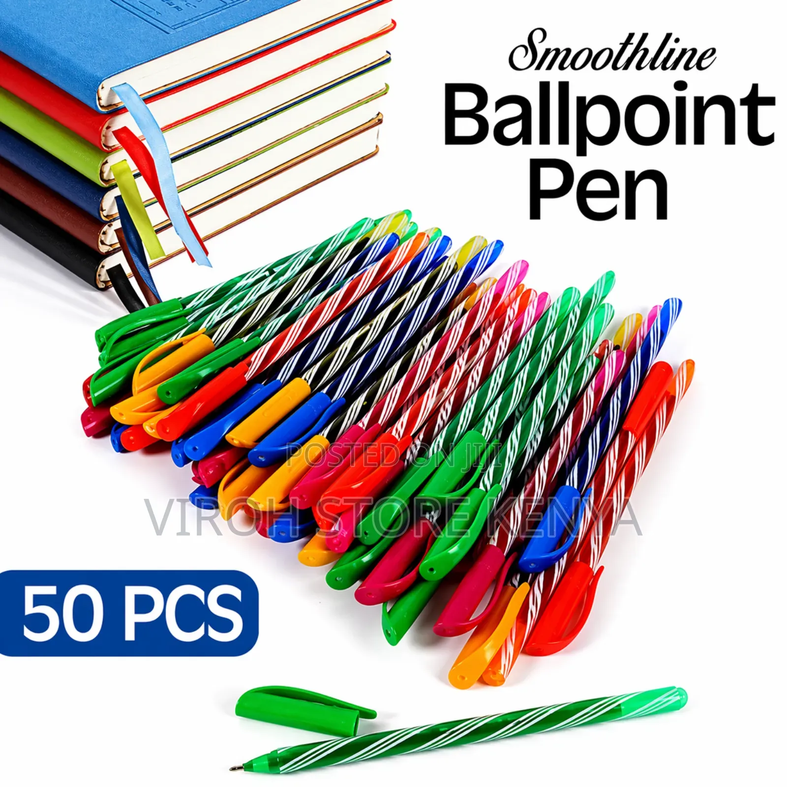 Obama Smoothline 50pcs Blue Biro Pens