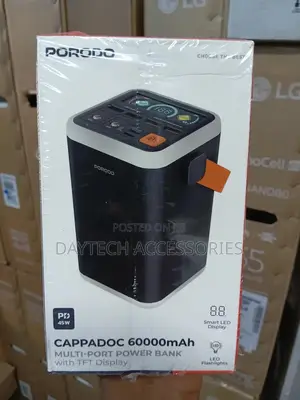 The Porodo Cappadoc 60000mah Multi-port Power Bank High-capacity.